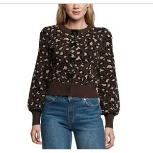 Express Women's Bow Cardigan Size XS Brown